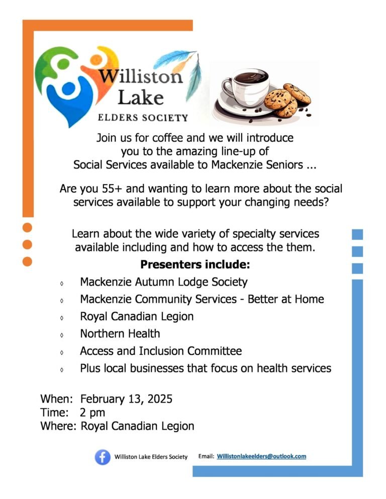 Williston Lake Elders Society Information Session